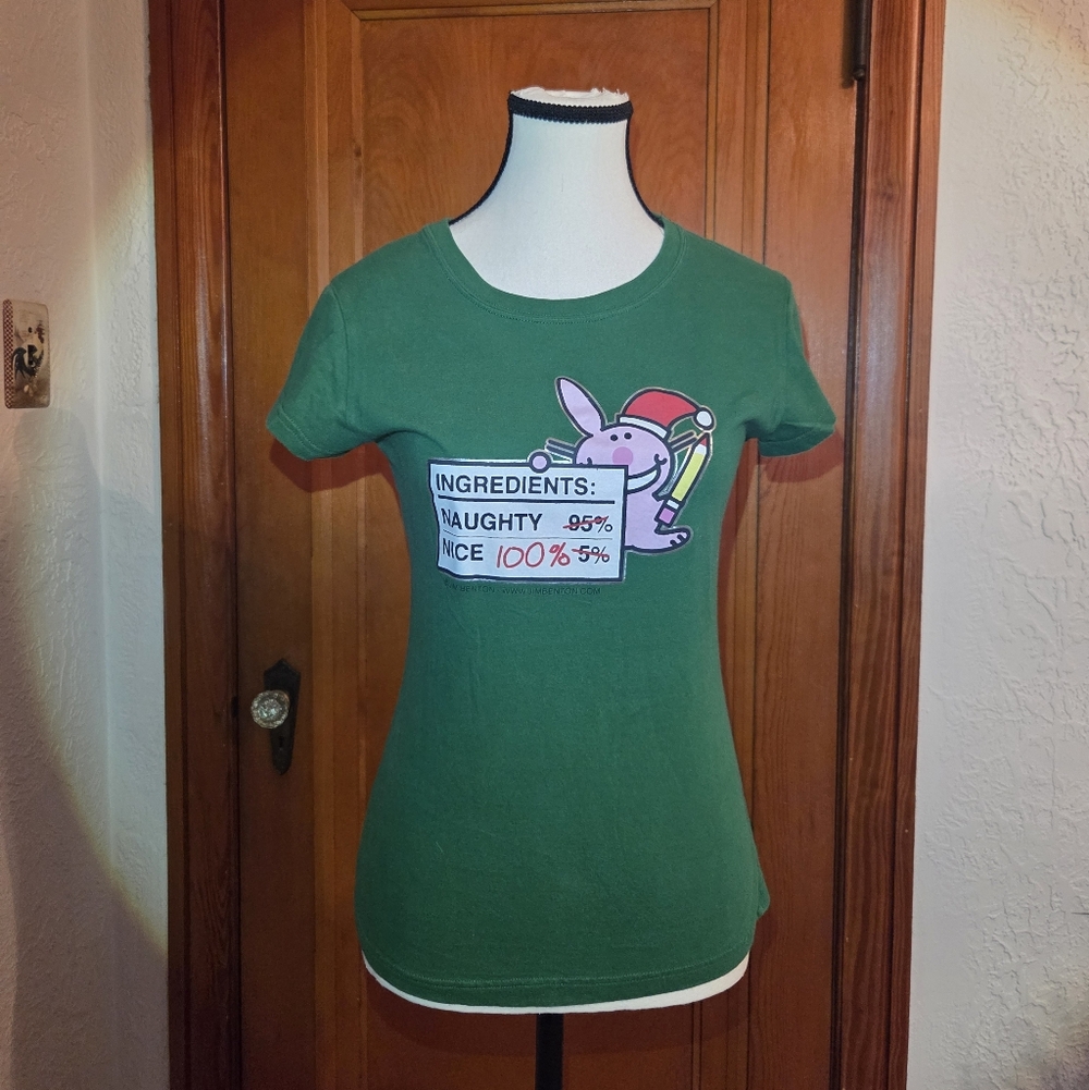 Vintage Happy Bunny Holiday Girls T Shirt Kids